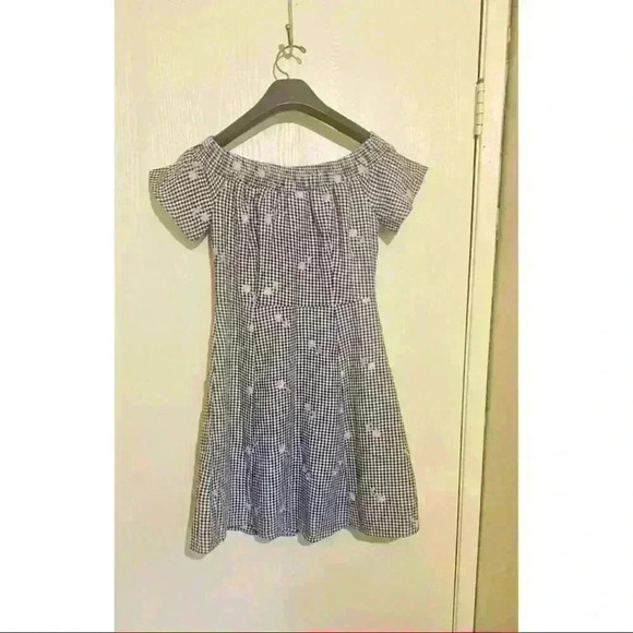 Flower Shop Gingham Off Shoulder Mini Dress - Picture 3 of 4